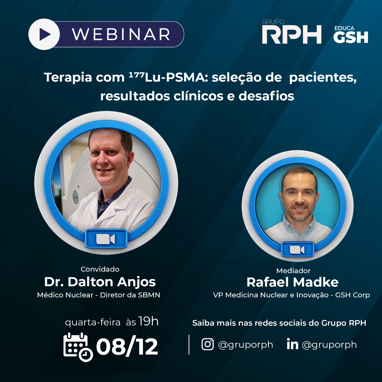 RPH convida: I Webinar do grupo RPH – Terapia com 177Lu-PSMA