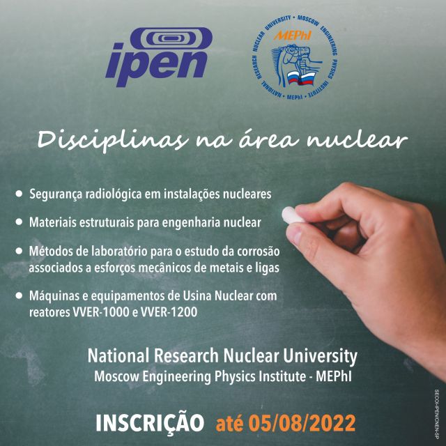 IPEN abre inscrições para cursos com professores do Instituto de Engenharia Física de Moscow
